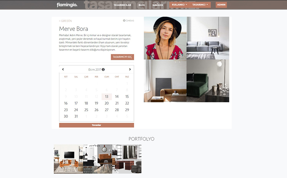 Flamingio Tasarımcılar ile Eşleşme