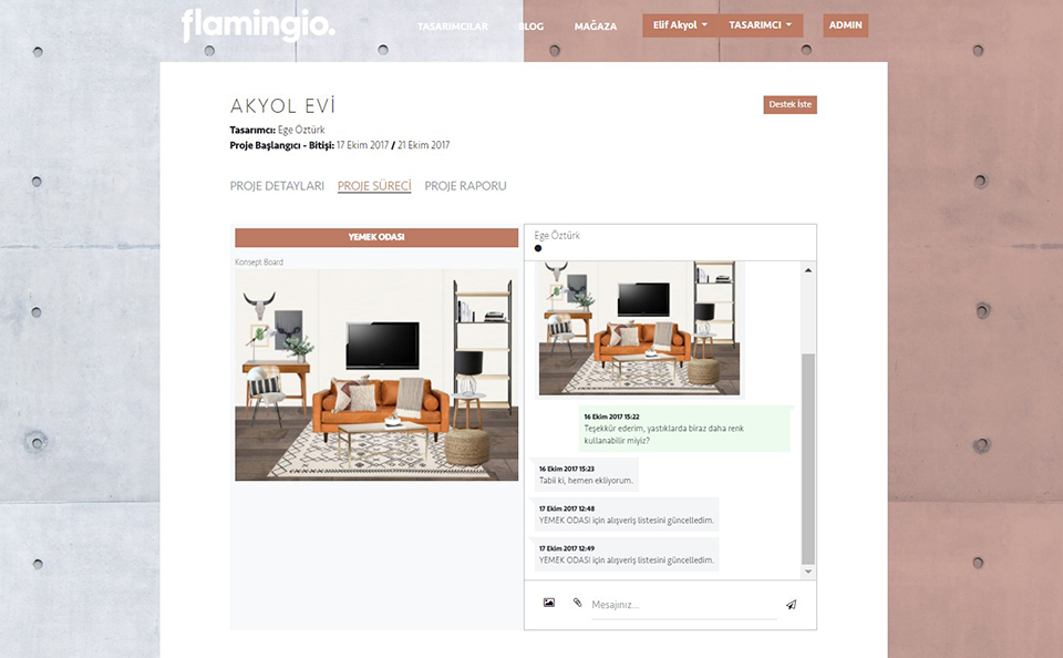 Flamingio Proje Süreci